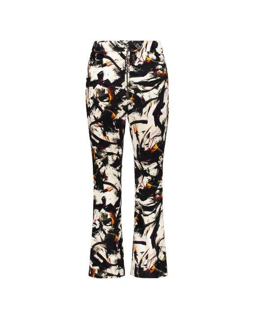 Ellery White Abstract-Print Trousers