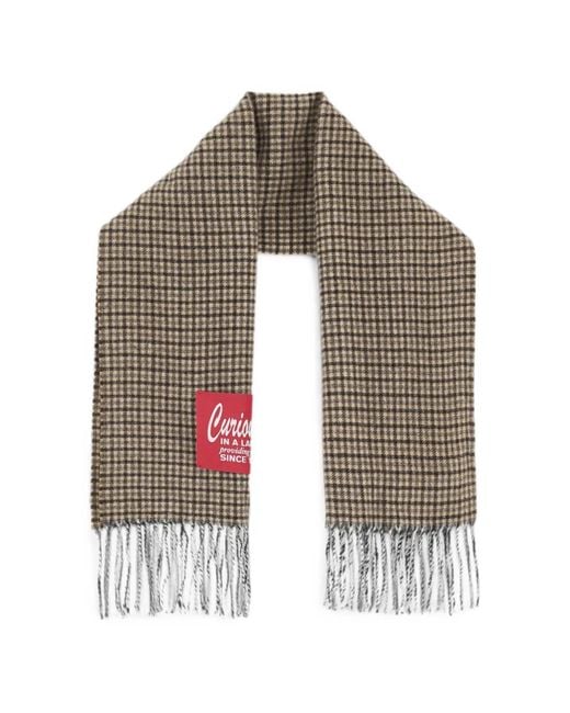 Bellerose Gray Milan Checked Fringed Scarf