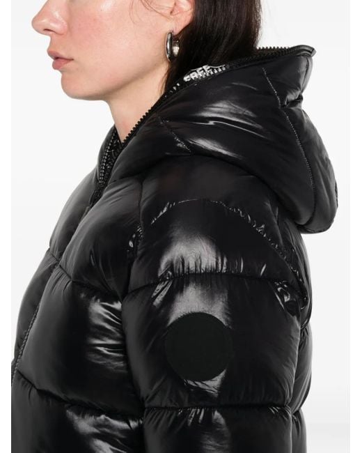 Save The Duck Black Hooded Padded Jacket
