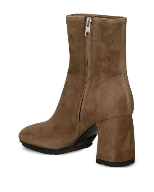 Botas Eclat con tacón cuadrado de 80 mm Ash de color Brown