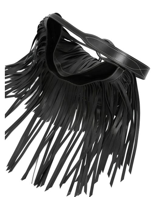 Ann Demeulemeester Black Jeli Fringed Tote Bag