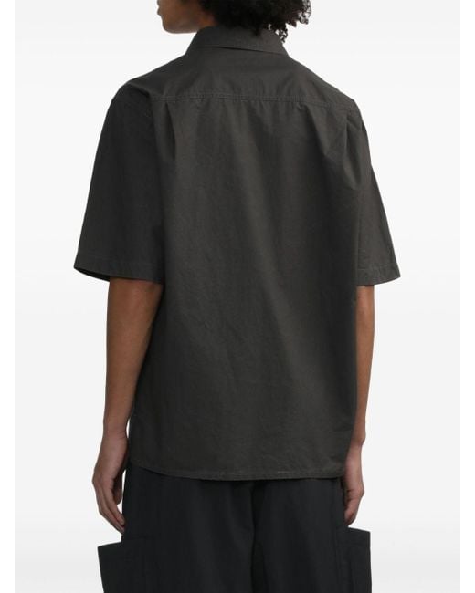 Stone Island Black Stripe-print Cotton Shirt for men