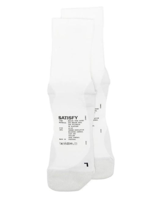 Satisfy White Tube Socks for men