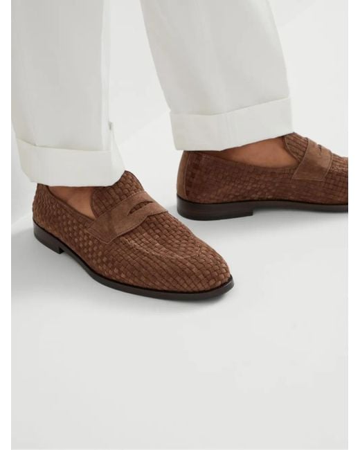 メンズ Brunello Cucinelli ローファー Brown