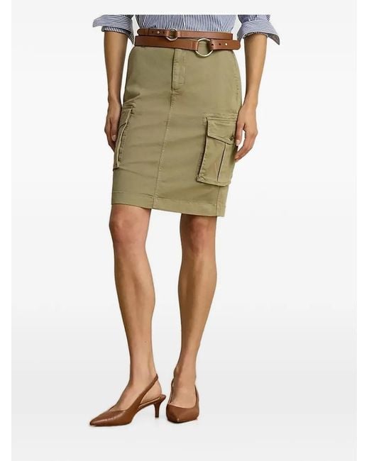 Ralph Lauren Green Cargo-Pocket Mini Skirt
