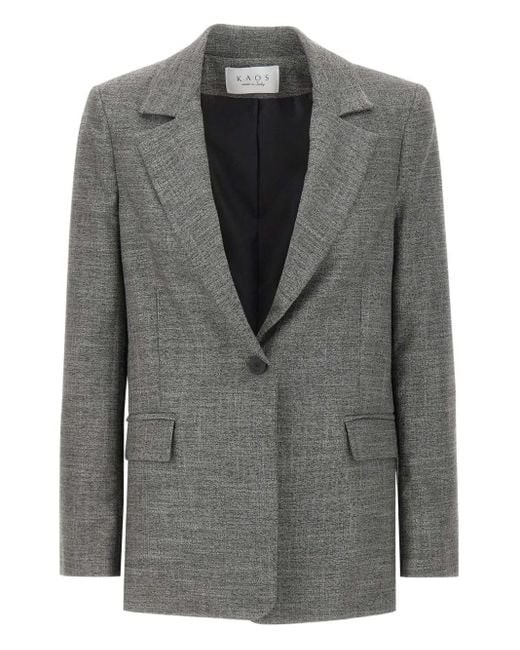 Kaos Single-breasted Blazer Gray