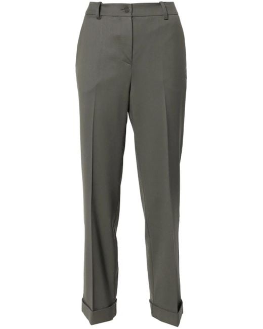 P.A.R.O.S.H. Gray Tailored Virgin Wool-Blend Trousers