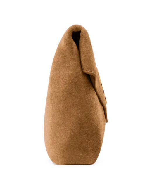 Saint Laurent Brown Cassandre Large Envelope Pouch