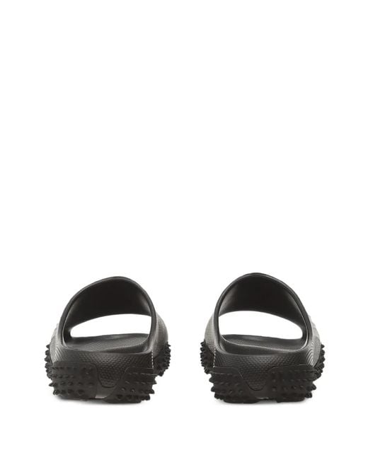 PUMA Black Mostro Debossed-Logo Slides