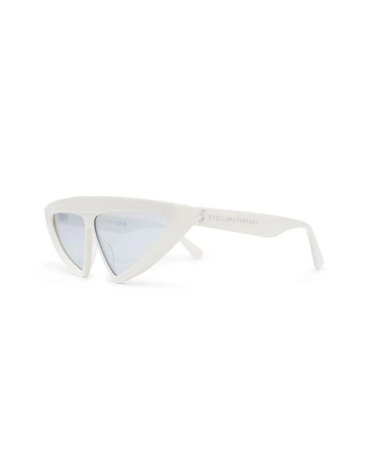 Stella McCartney White Triangular Tinted Sunglasses