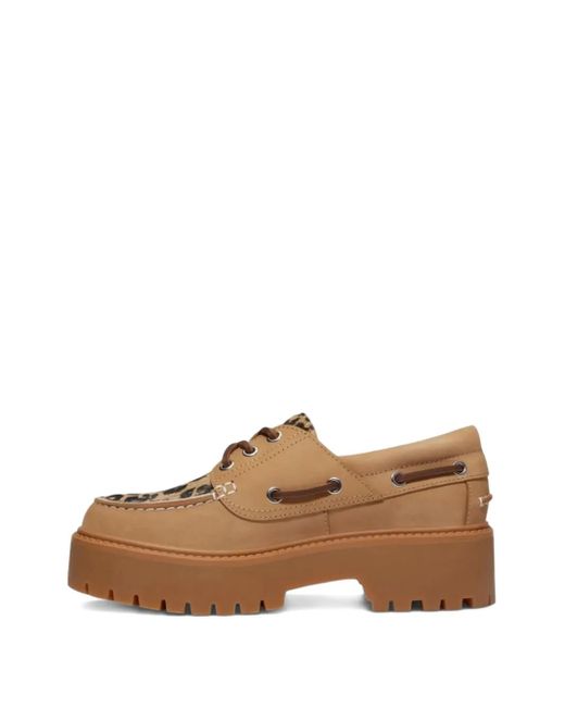 Timberland Brown Leopard-Print Loafers