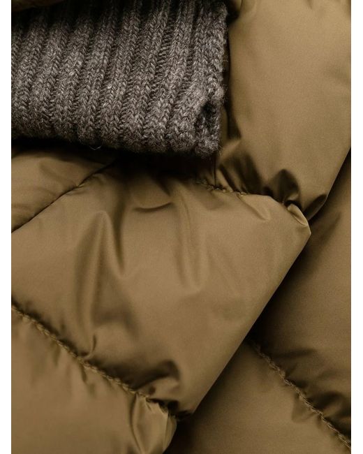Herno Green Hooded Feather-Down Coat