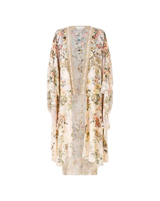 Camilla Natural Floral-Print Coat