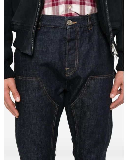 Eleventy Blue Double-Pocket Denim Pants for men