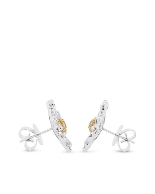 HYT Jewelry White Diamond Stud Earrings