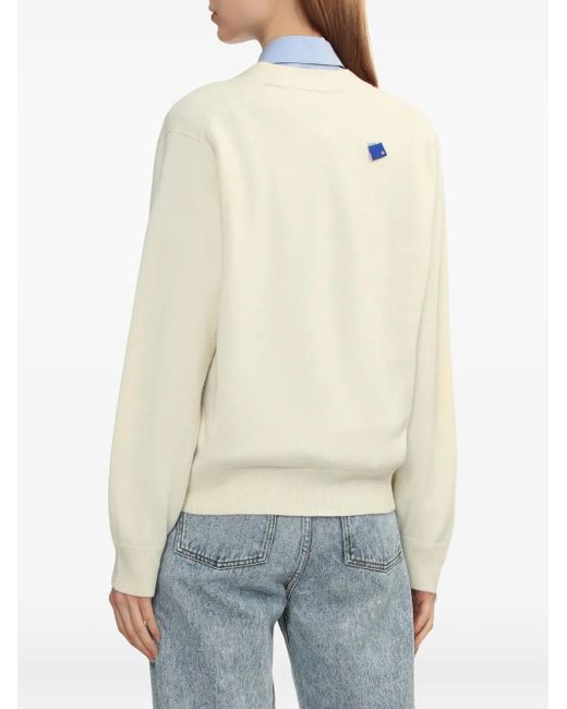Adererror White Sig; Bl Tag Logo-Patch Button Cardigan