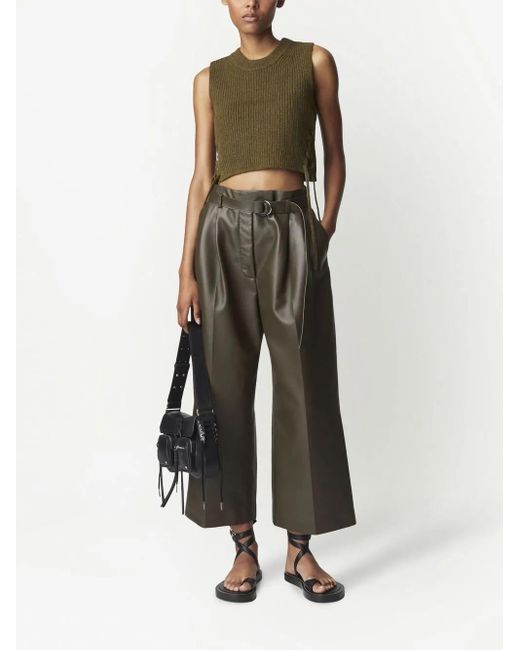 Altuzarra Green Amani Knitted Crop Top