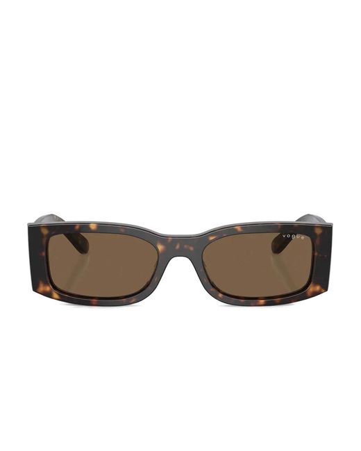 Vogue Eyewear Brown Vo5584S Rectangle Logo Sunglasses