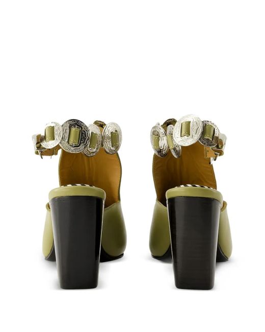 Toga Green Leather Pumps