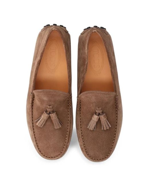 Tod's Brown Gommino Tassel Loafers for men