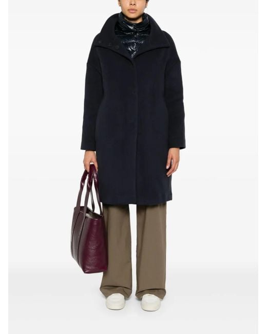 Herno Black Layered Padded Parka Coat