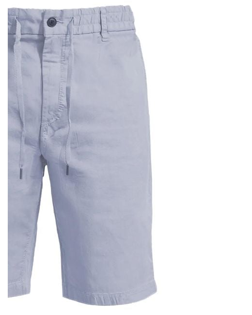 Boss Blue Drawstring Bermuda Shorts for men