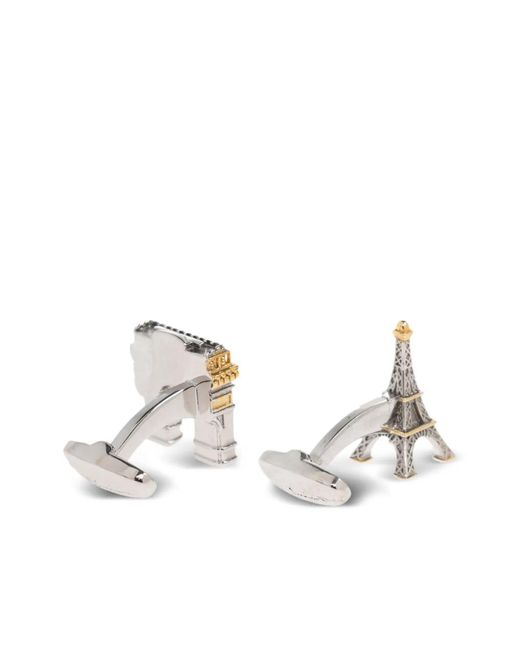 Paul Smith Metallic Paris Souvenir Cufflinks for men