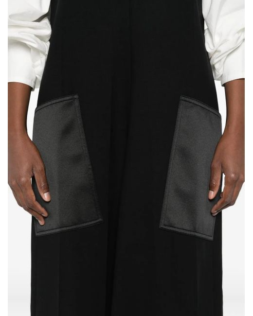 Carven Black Kleid mit Einsätzen