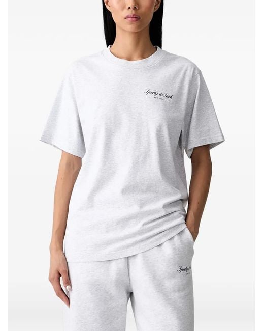 Sporty & Rich White Signature Ny T-Shirt