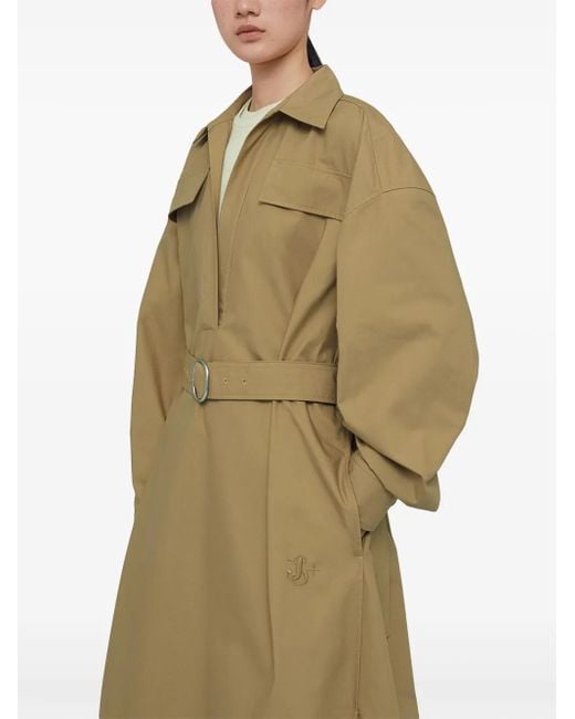 Jil Sander Natural Classic-Collar Cotton Dress