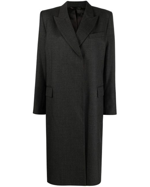 Acne Studios Double-breasted Concealed Coat in Black | Lyst