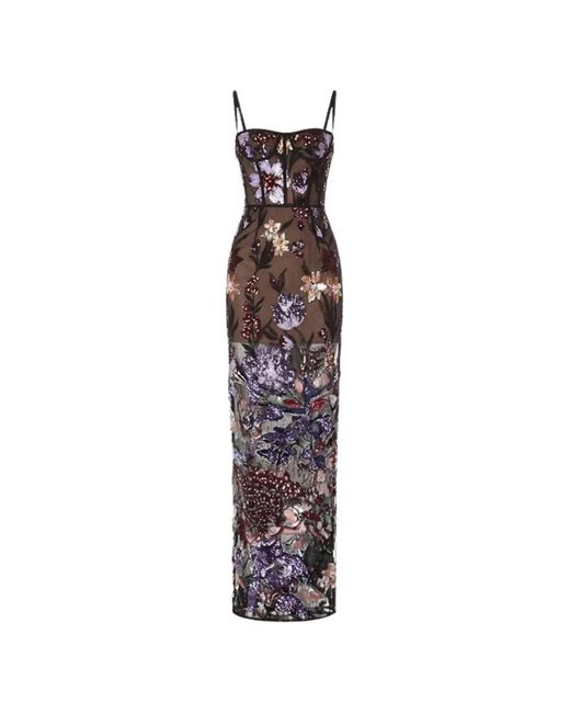 Bronx and Banco White Dahlia Floral Strappy Maxi Dress