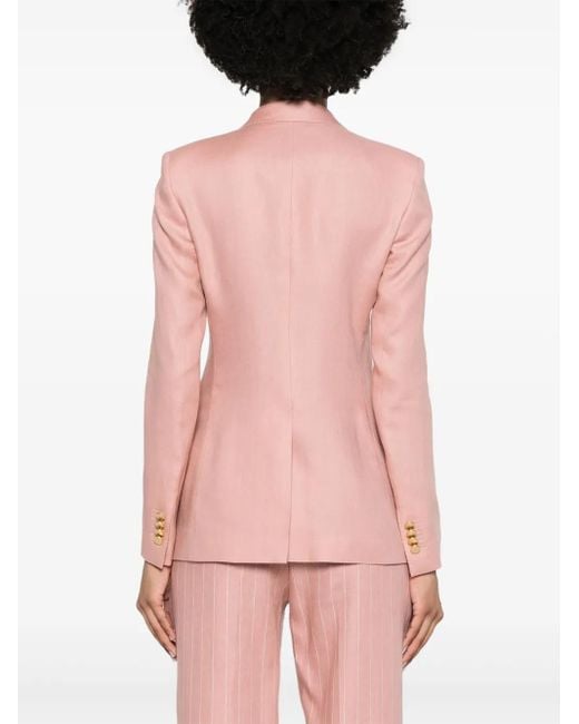 Tagliatore Pink Double-Breasted Blazer