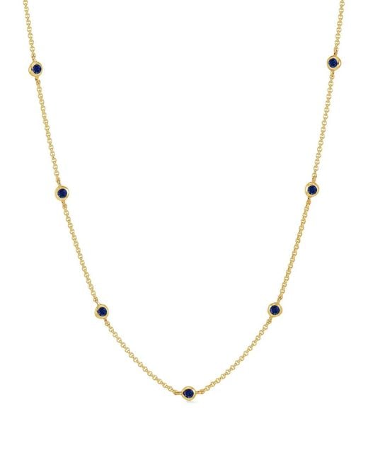 Dower & Hall Natural 18K Vermeil Sapphire Chain Necklace