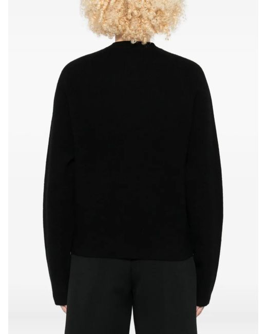 Totême  Black Cashmere And Wool Cardigan