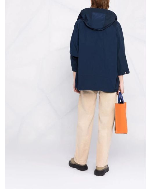 Woolrich Blue Concealed Hooded Parka
