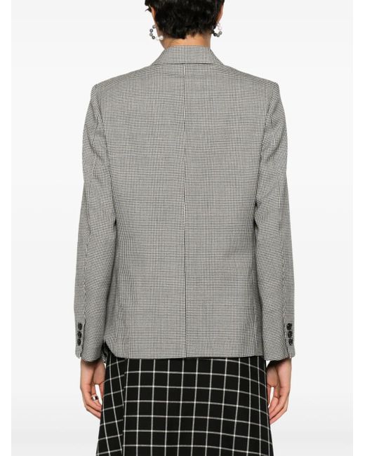 Comme des Garçons Gray Blazer Mit Hahnentrittmuster