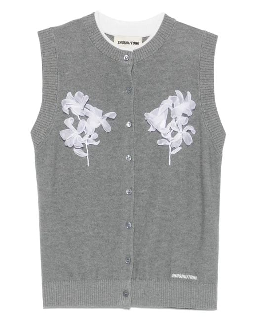 ShuShu/Tong フローラル トップ Gray