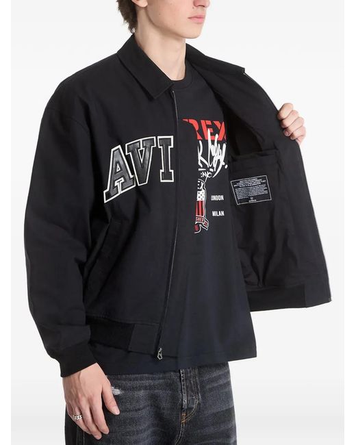 Avirex Gray A-2 Logo-Patch Jacket for men