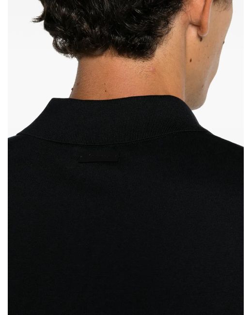 Saint Laurent Black Short-Sleeve Sweater for men