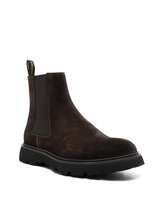 Doucal's Black Suede Ankle Boots for men