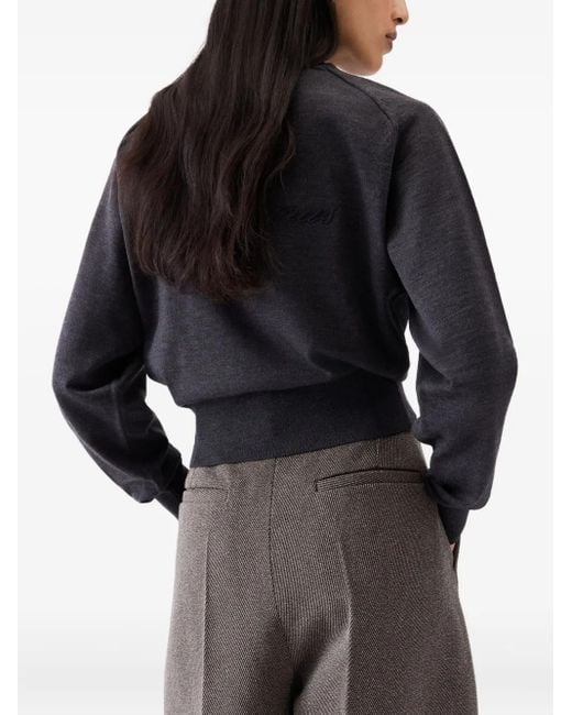 Jacquemus Blue MAGLIA GIROCOLLO