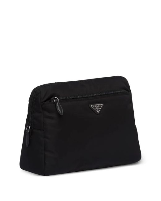 Prada Black Large Re-Nylon Travel Pouch