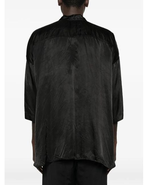 Rick Owens Black Jumbo Faun Shirt for men