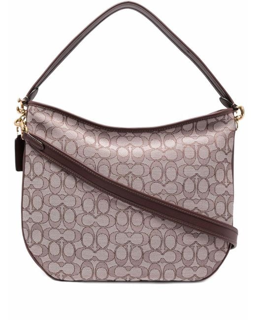 COACH Leather Tabby Hobo Monogram Shoulder Bag in Brown Lyst