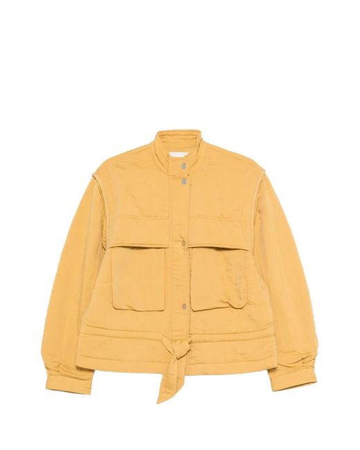 Isabel Marant Yellow Blandina Flap Pocket Tie Jacket