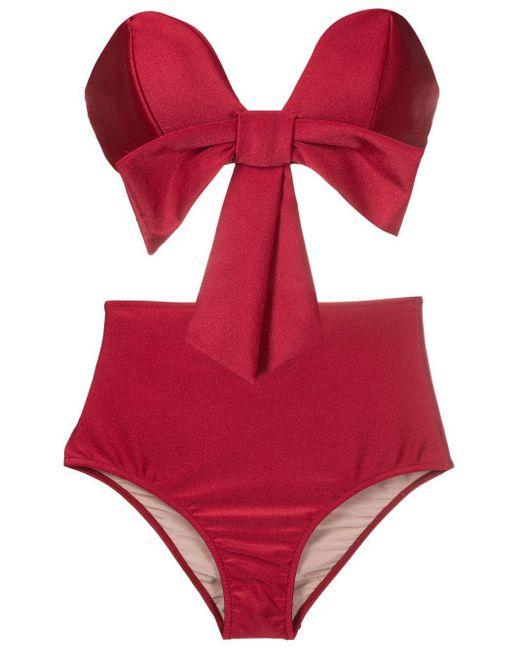 Adriana Degreas Red Bow-detailing Bikini Set