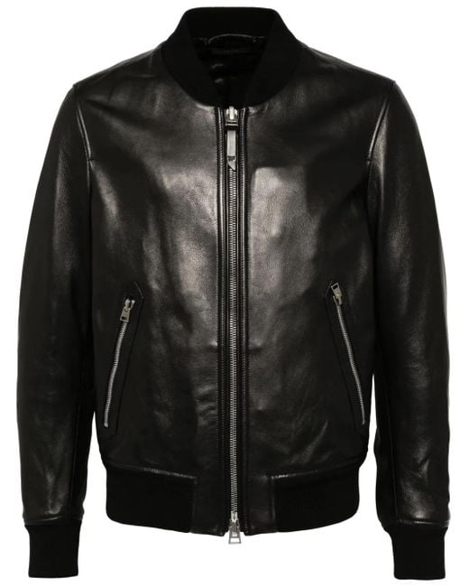 Chaqueta bómber con cremallera Tom Ford de hombre de color Black