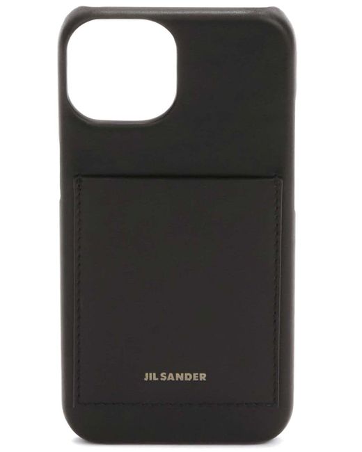 メンズ Jil Sander Iphone 14 レザーケース Black