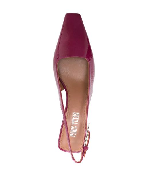 Paris Texas Pink 60Mm Patent Slingback Pumps